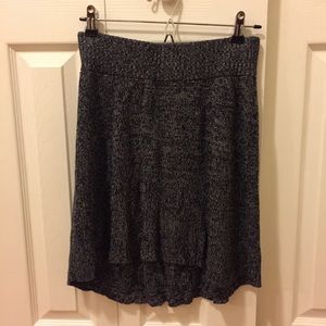 Gray and Black Knit Skirt